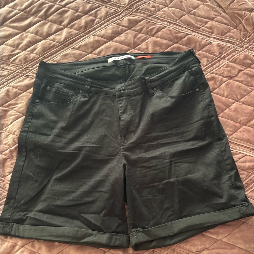 Celebrity Pink Black Bermuda Shorts